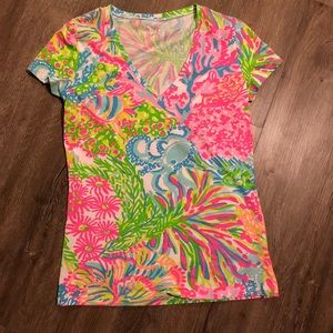 Lilly Pulitzer V Neck T Shirt